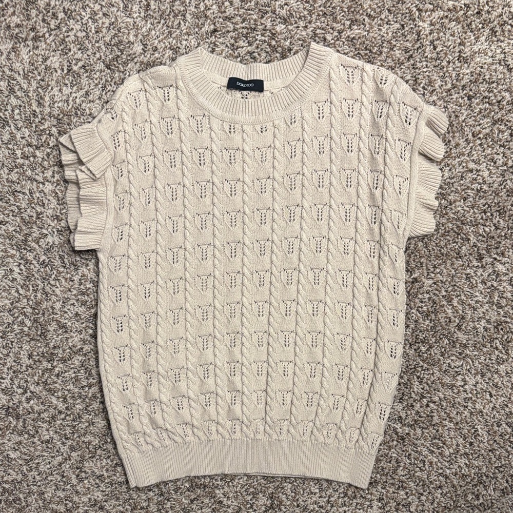 Chaps Women's Knit Sweater in Cream